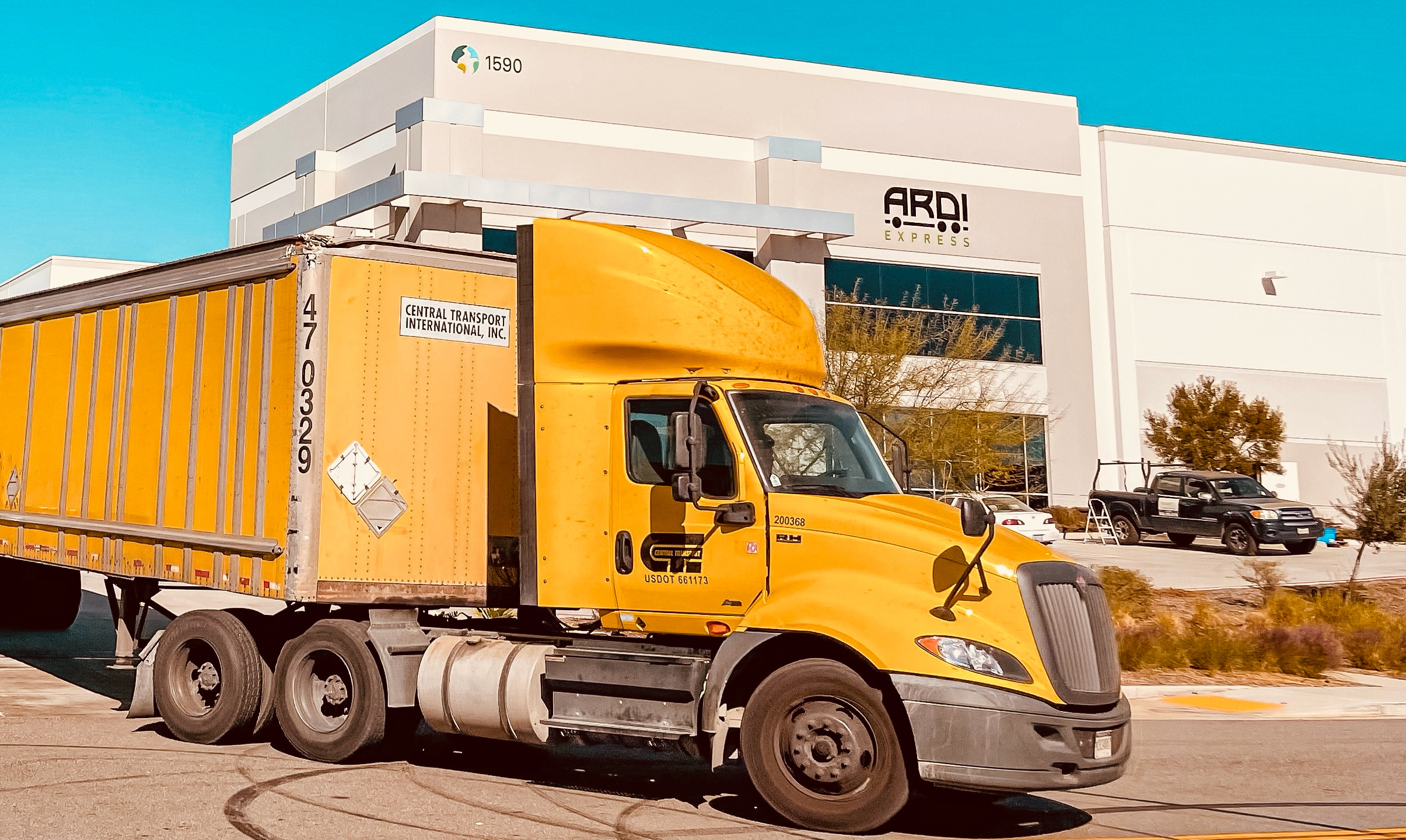 Exterior of the ARDI Express warehouse in Riverside, California